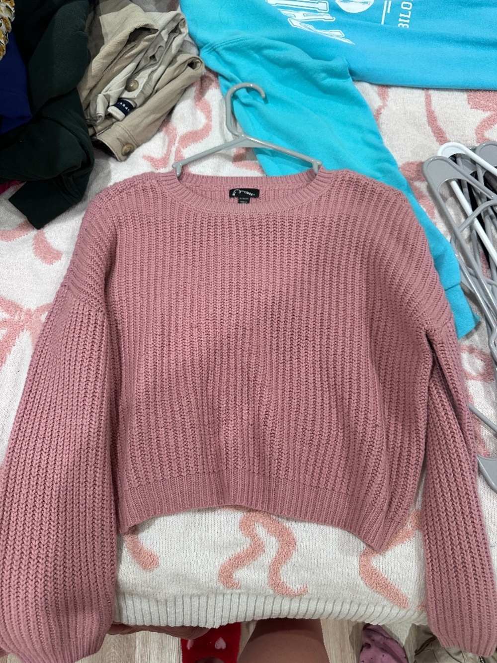 Art Class Dusty Pink Chunky Knit Sweater | Girls XL (14/16)